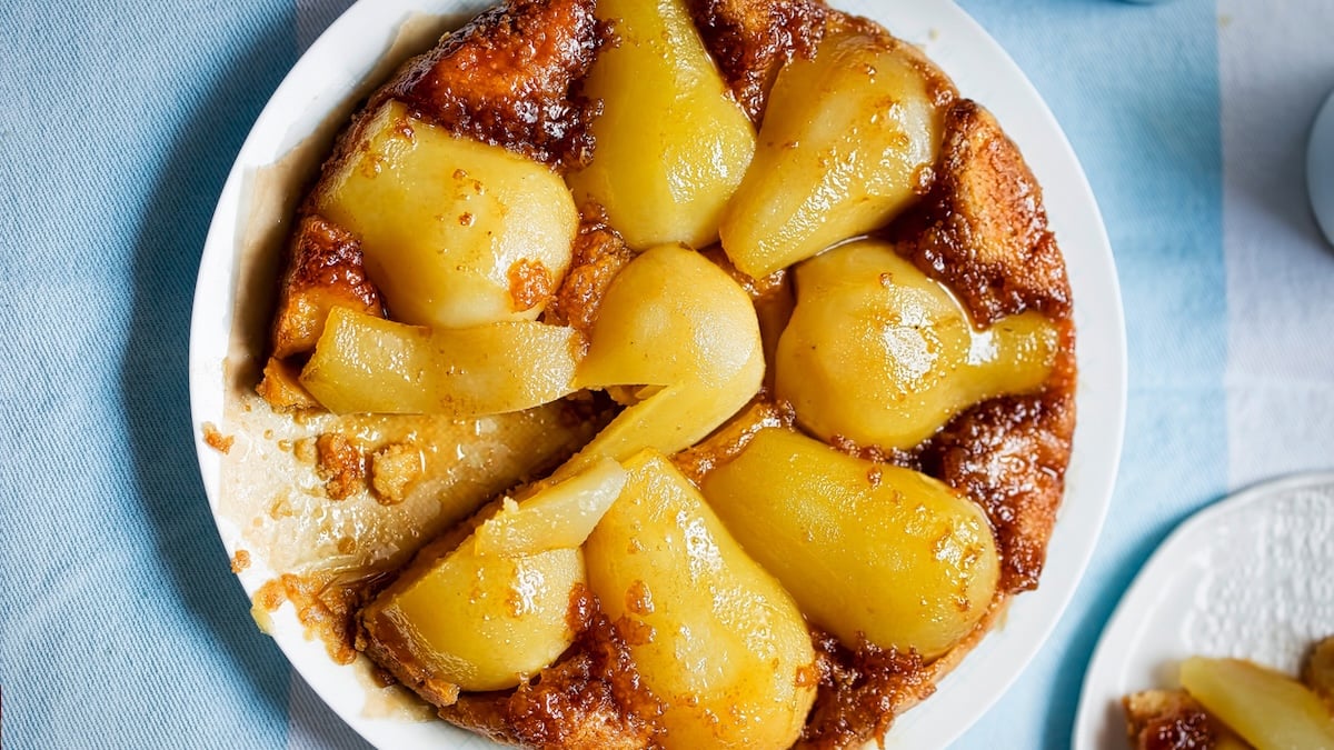 Pear and White Chocolate Tarte Tatin: The Original Gourmet Upside-Down Tart
