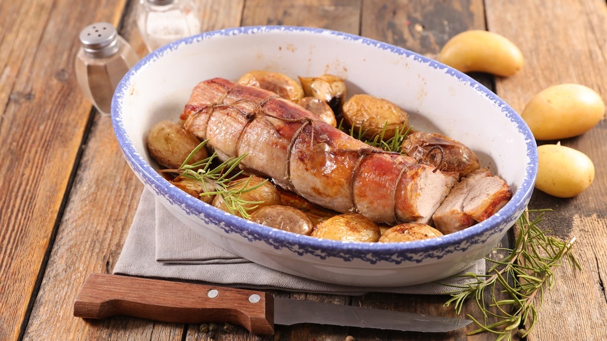 Pork Tenderloin with Honey Mustard: Easy, Quick Family Dinner with Caramelized Apples