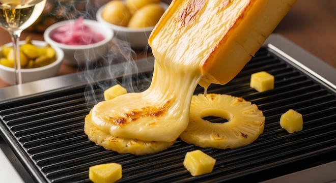 raclette à l'ananas