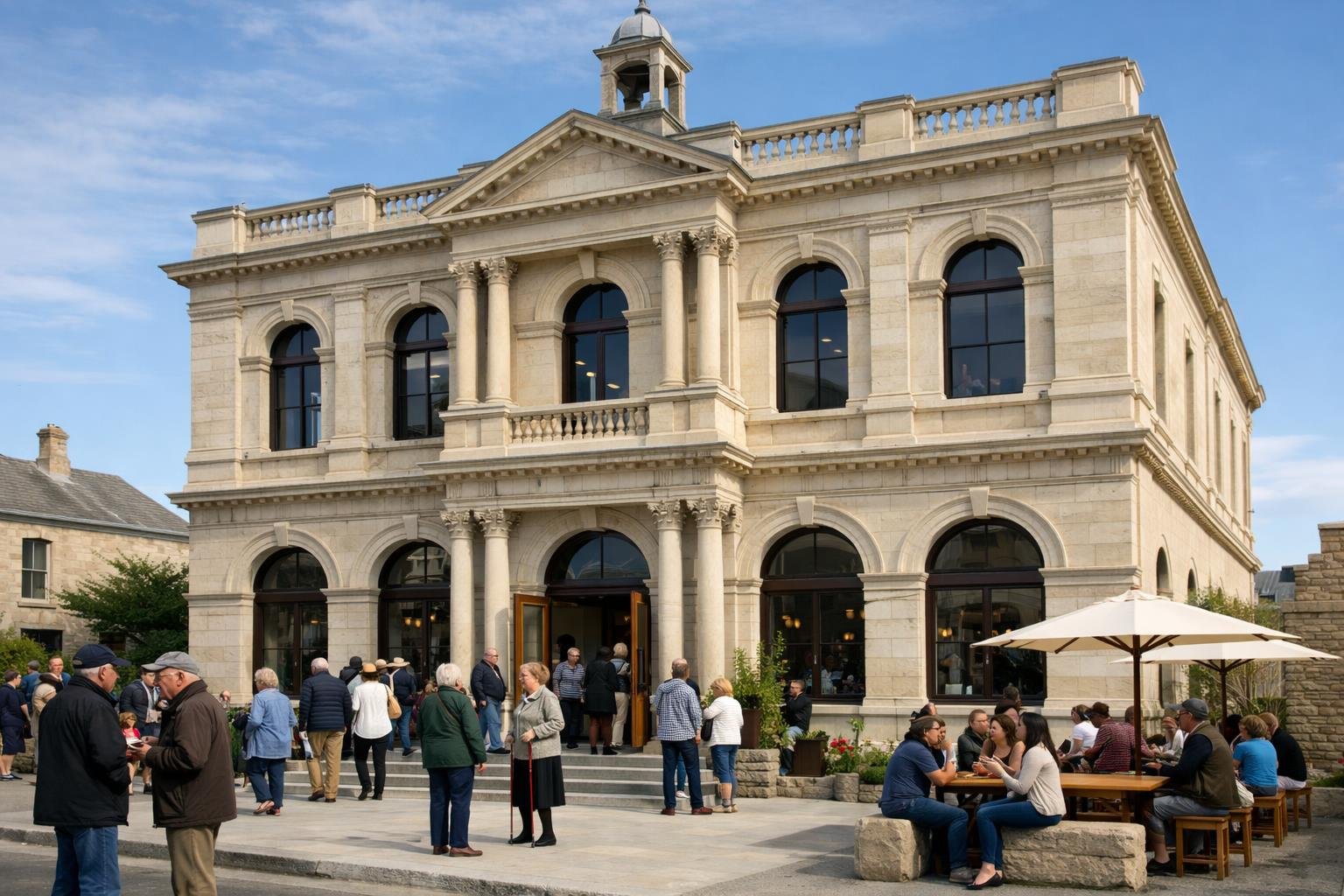 A historic Ōamaru stone building reopens as a community hub after a long restoration