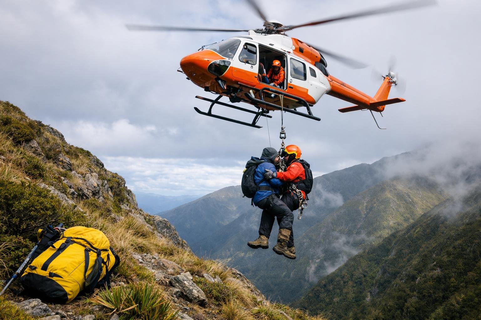 Tramper rescued by helicopter after spending two nights stranded in the Tararua Range