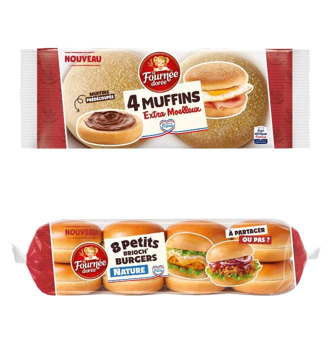 les muffins extra moelleux et les petits brioch'burgers La Fournée Dorée