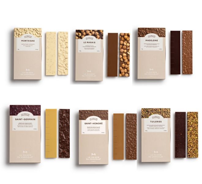 6 tablettes de chocolat La Maison du Chocolat