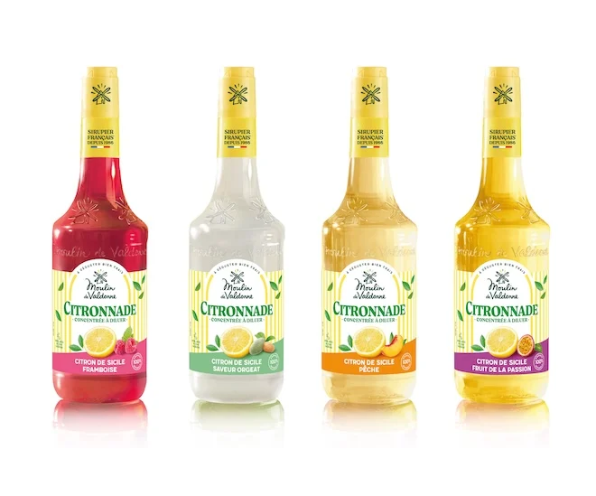 4 bouteilles de citronnades à diluer Moulin de Valdonne