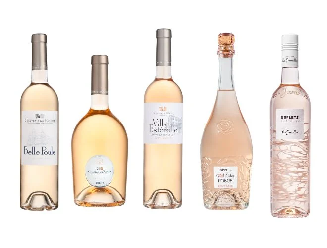 5 bouteilles de rosé