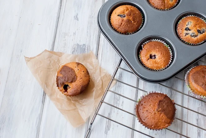 Muffins fourrés à la pâte à tartiner
