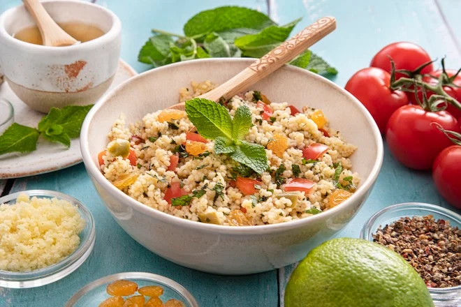 Taboulé oriental aux raisins secs