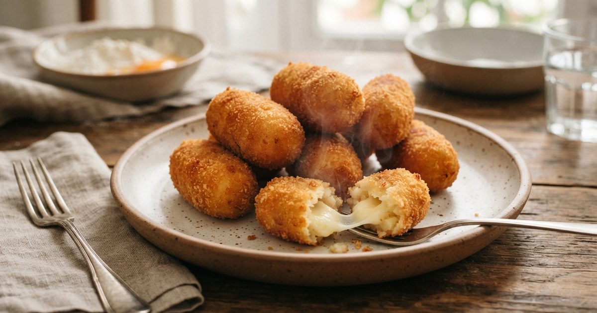 How to Make Easy Homemade White Cheese Croquettes