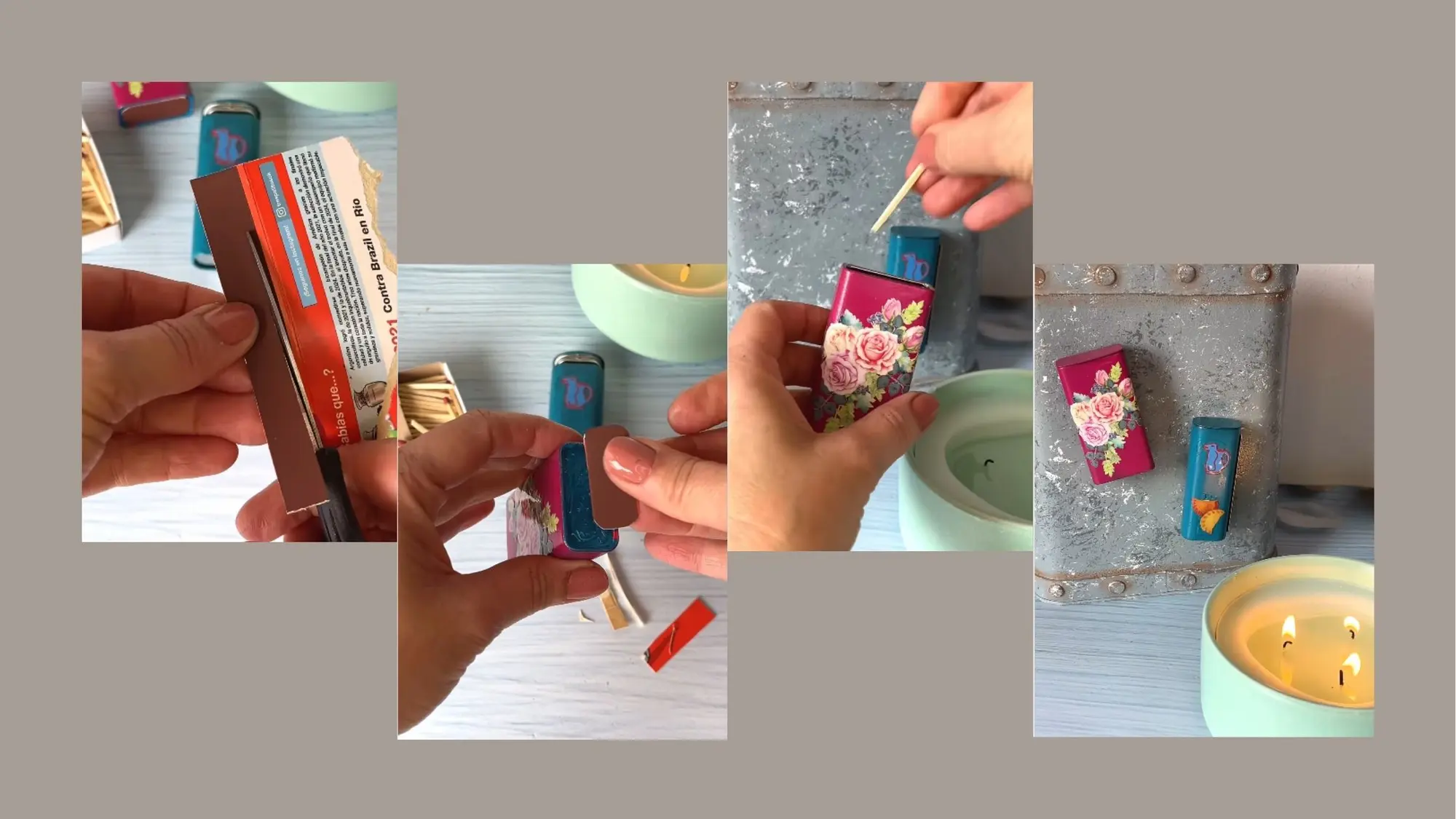 Descubre cómo aprovechar al máximo cada latita vacÃa añadiendo un imán y cerillos siempre listos a la mano.